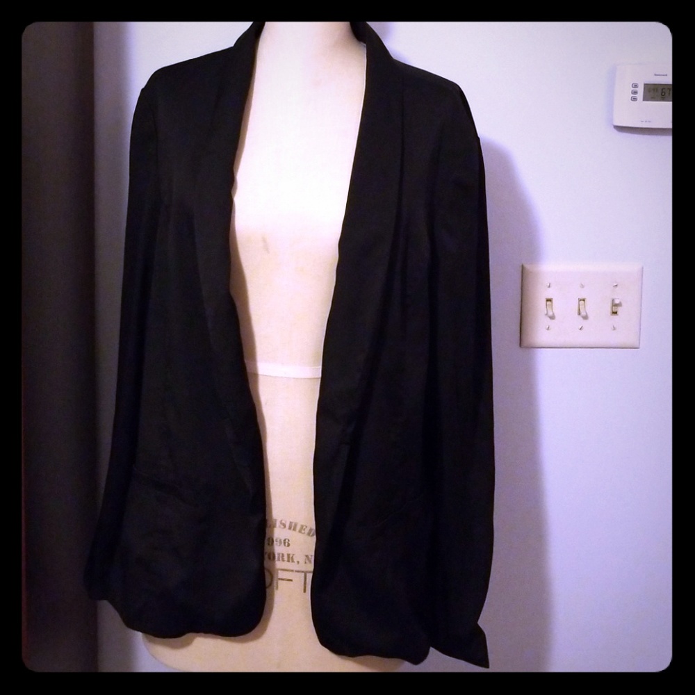 Lou & Grey for Loft Jersey Lined Black Blazer